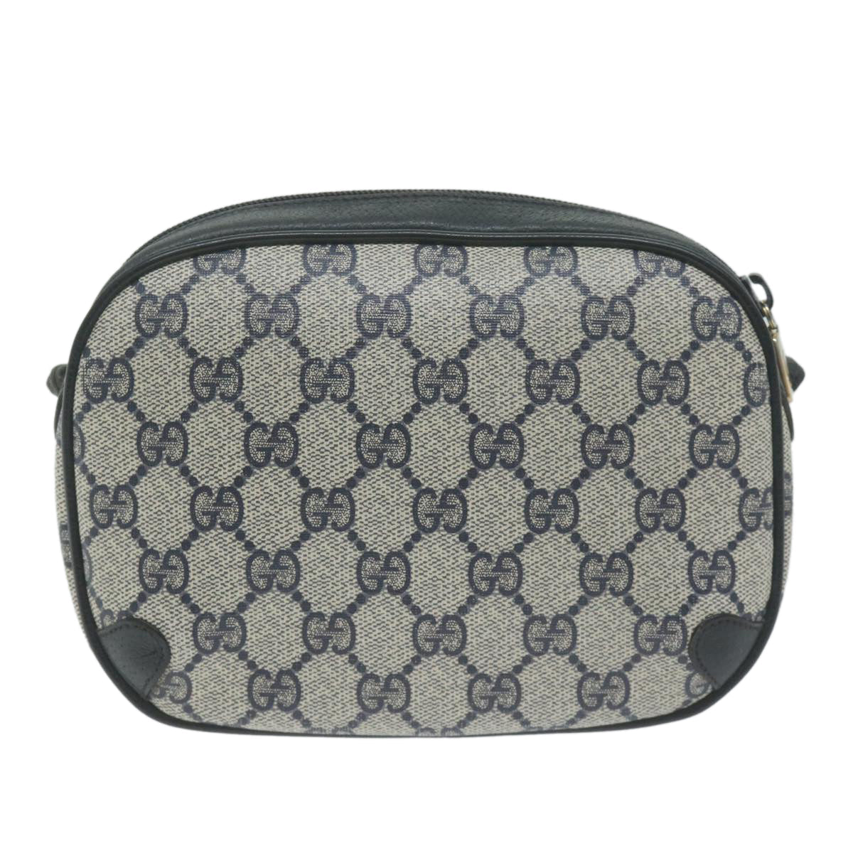 GUCCI GG Supreme Sherry Line Shoulder Bag PVC Red Navy 89 02 066  10601