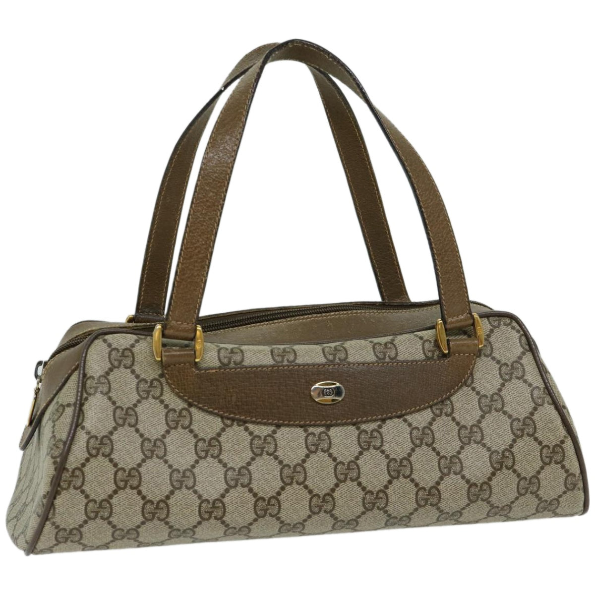 GUCCI GG Supreme Hand Bag PVC Beige 89 02 062  10615