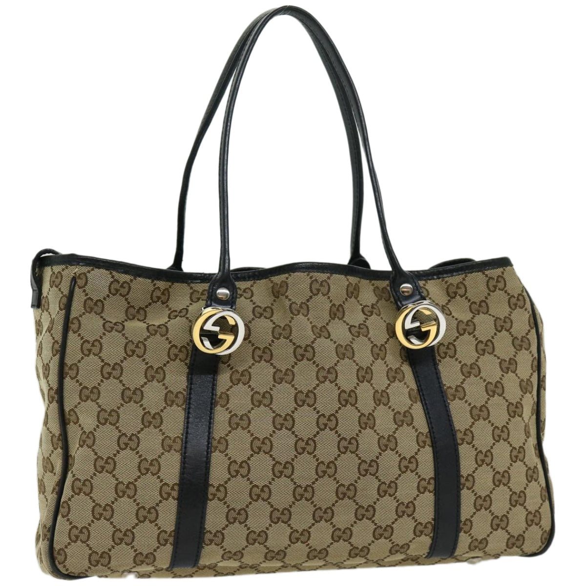 GUCCI GG Canvas GG Twins Tote Bag Beige 232957  10623