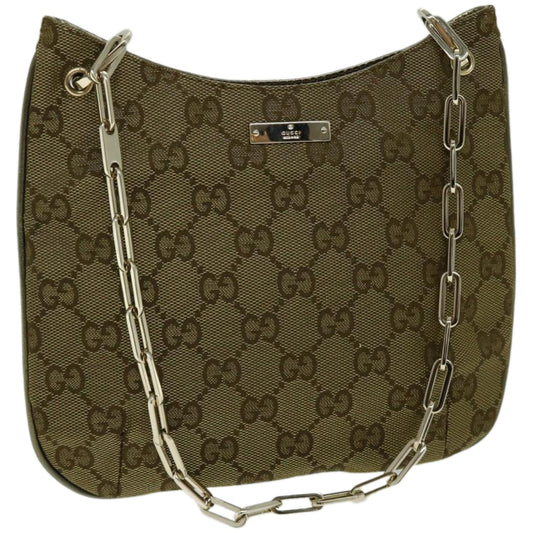 GUCCI GG Canvas Chain Shoulder Bag Gold Tone 001 4170  10676A