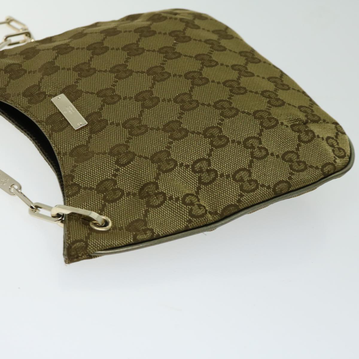 GUCCI GG Canvas Chain Shoulder Bag Gold Tone 001 4170  10676A