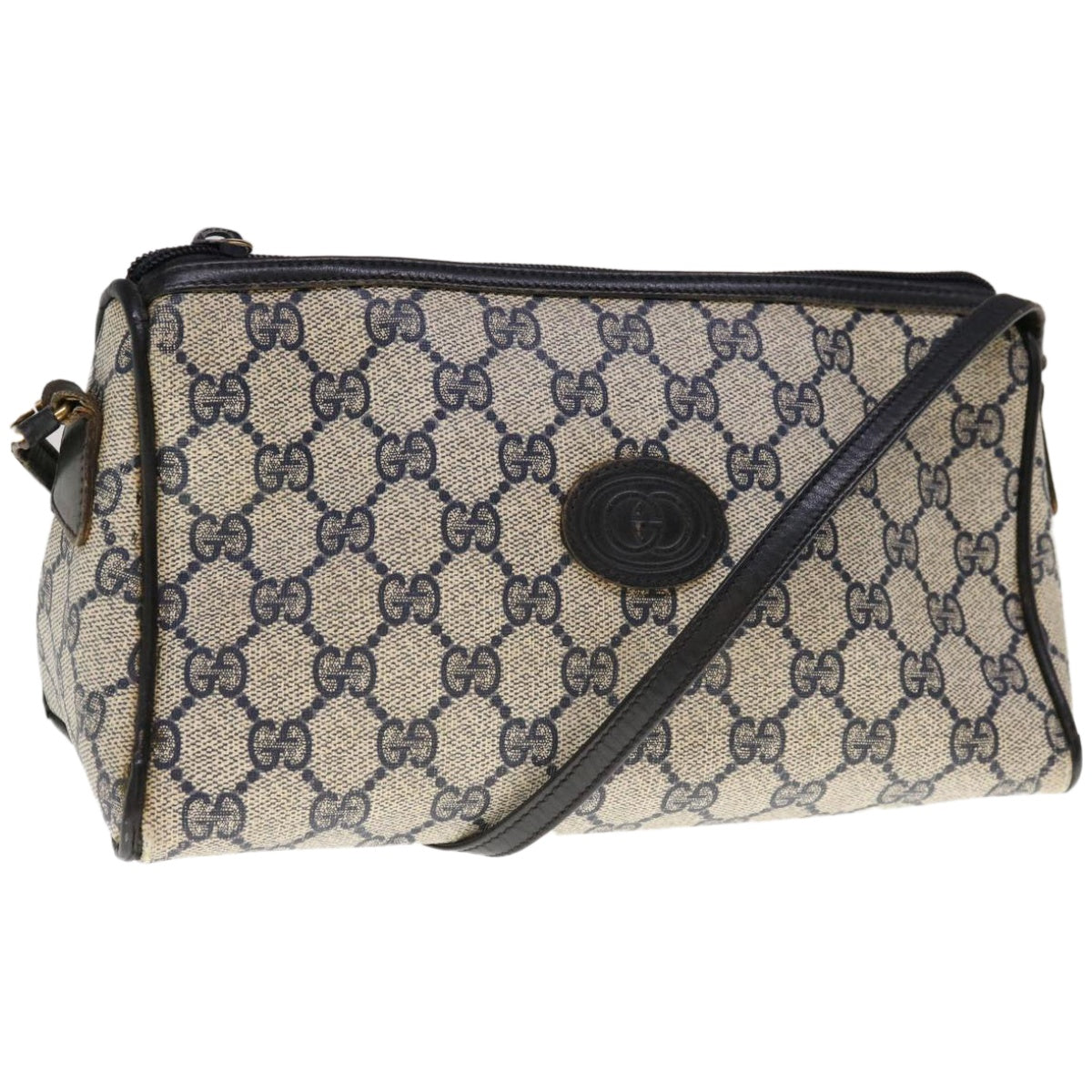 GUCCI GG Supreme Shoulder Bag PVC Navy 007 098 0047  10725