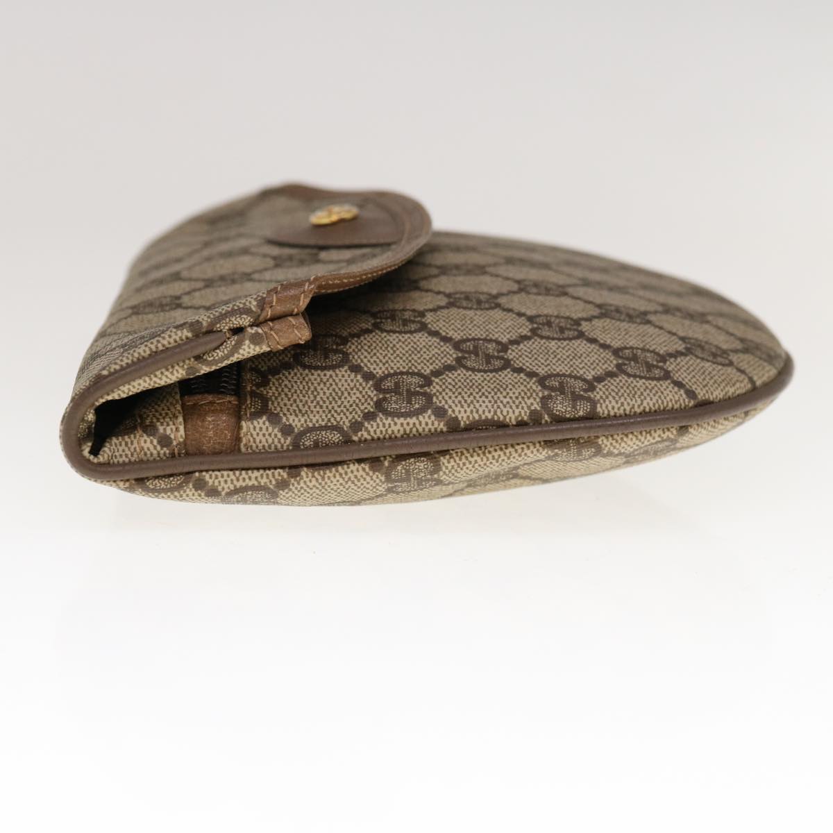 GUCCI GG Supreme Clutch Bag PVC Beige 89 02 503  10733