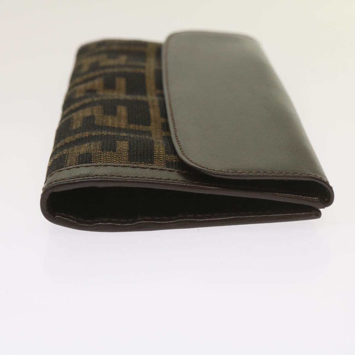 Luxury FendiZucca Canvas Long Wallet Black Brownyk10736