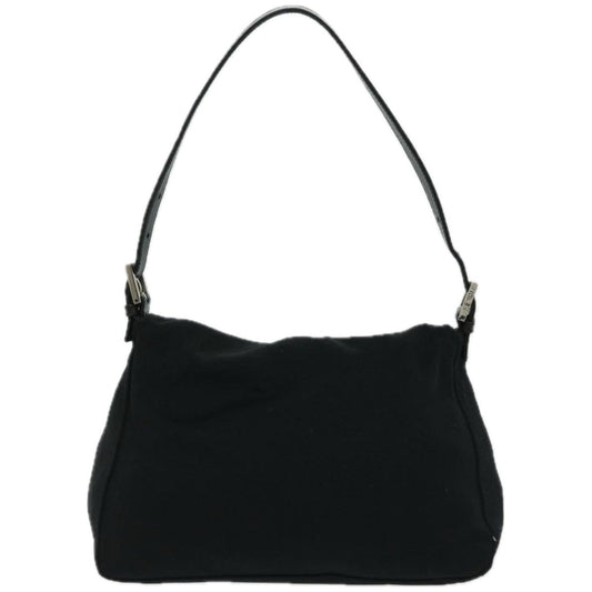 Luxury FendiMamma Baguette Shoulder Bag Nylon Blackyk10749