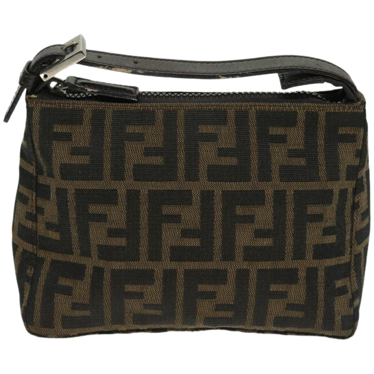 Luxury FendiZucca Canvas Hand Bag Black Brownyk10821