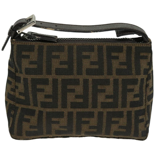 Luxury FendiZucca Canvas Hand Bag Black Brownyk10821