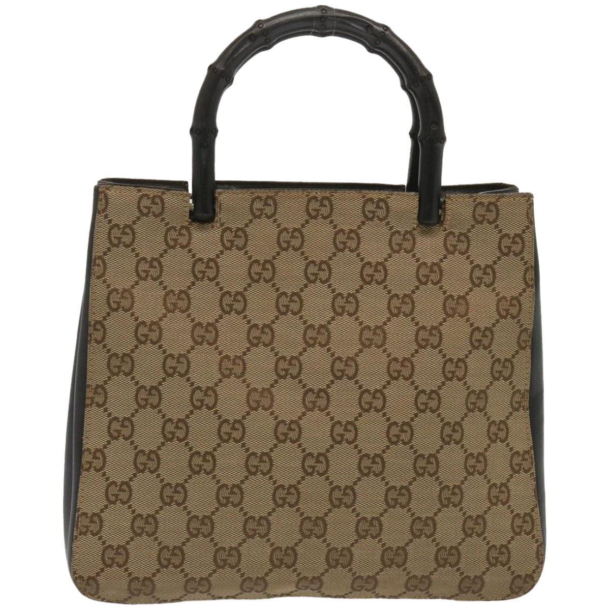 GUCCI Bamboo GG Canvas Hand Bag Beige 002 1061  10842
