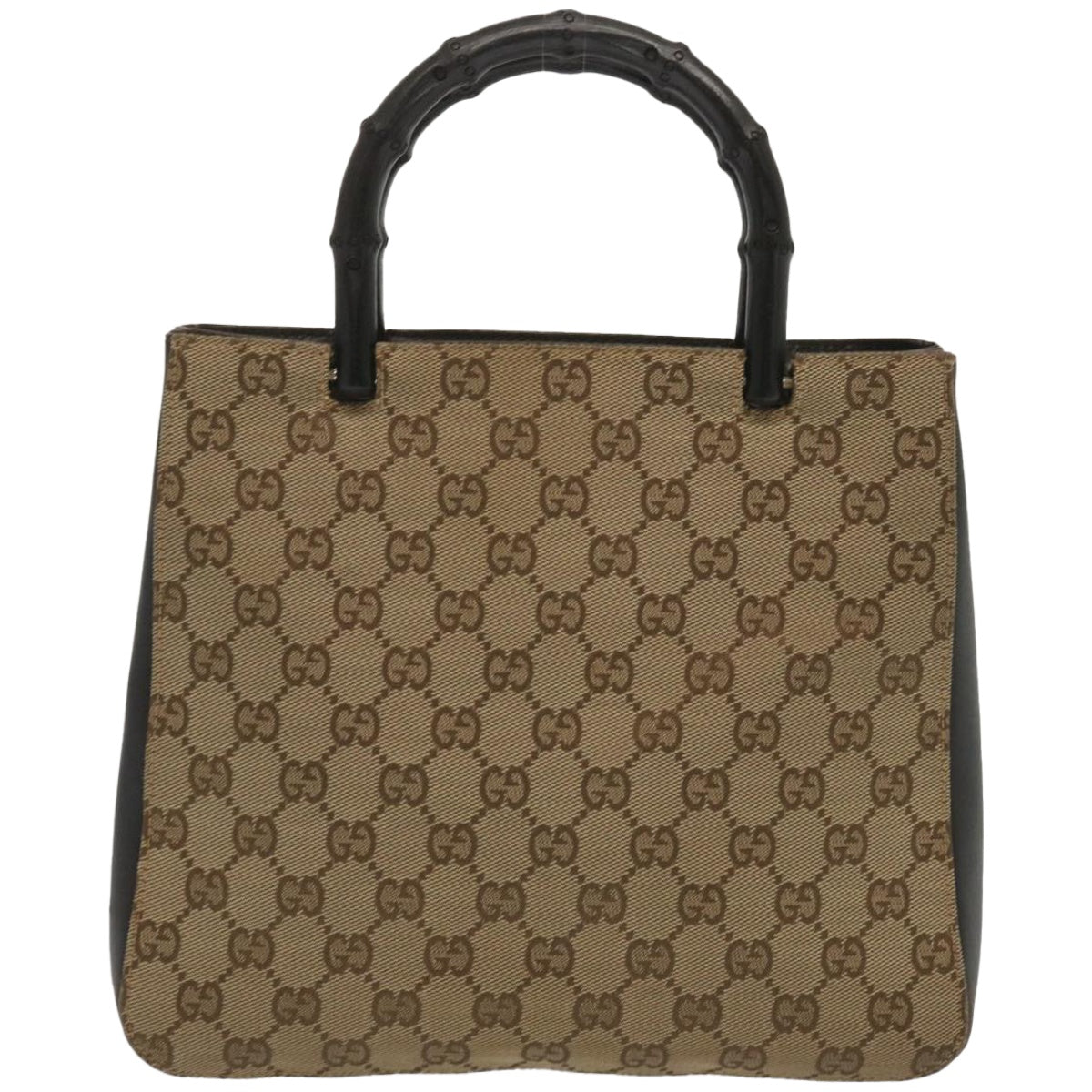 GUCCI Bamboo GG Canvas Hand Bag Beige 002 1061  10842
