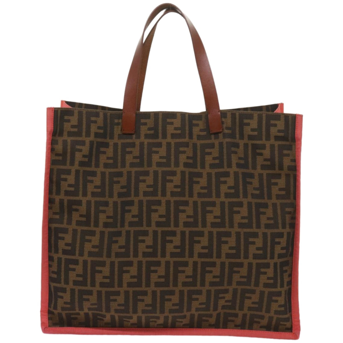 Luxury FendiZucca Canvas Tote Bag Black Brownyk10891
