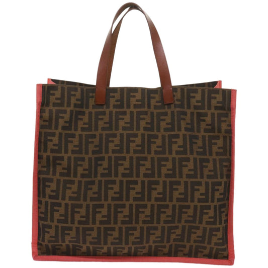 Luxury FendiZucca Canvas Tote Bag Black Brownyk10891