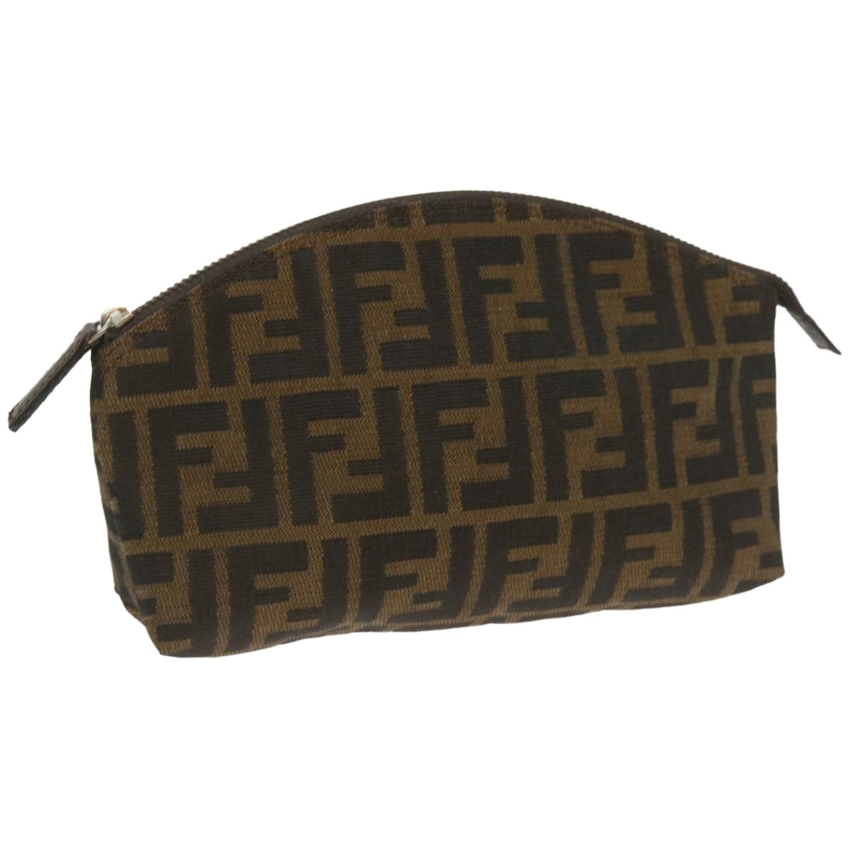 Luxury FendiZucca Canvas Pouch Brown Blackyk10915