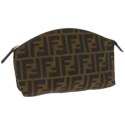Luxury FendiZucca Canvas Pouch Brown Blackyk10915