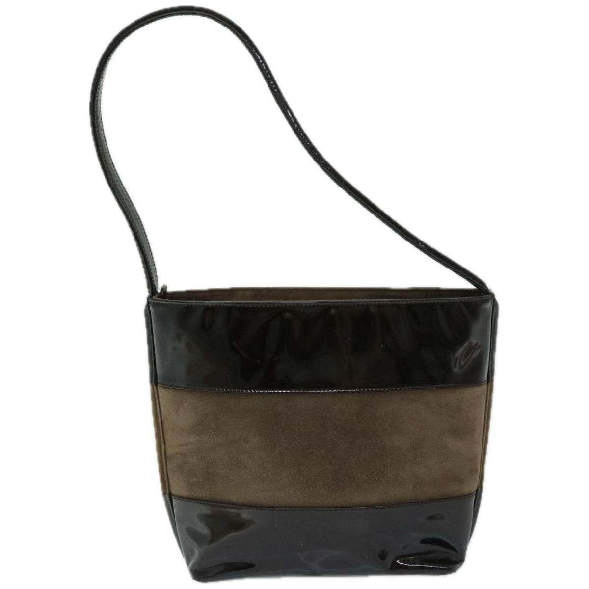 GUCCI Shoulder Bag Patent leather Brown  10956