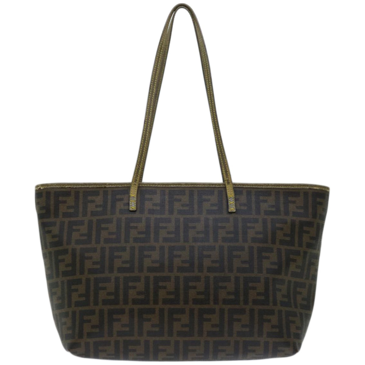 Luxury FendiZucca Canvas Tote Bag Black Brownyk10957