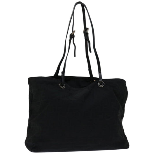 Luxury FendiZucca Canvas Tote Bag Blackyk10976