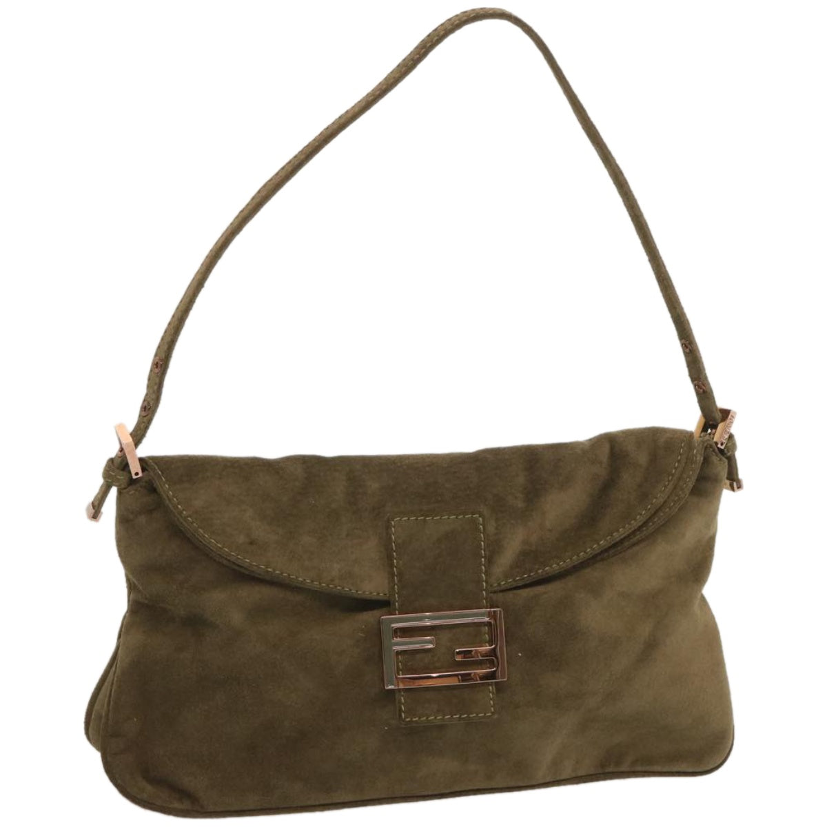 Luxury FendiMamma Baguette Shoulder Bag Suede Brownyk11030