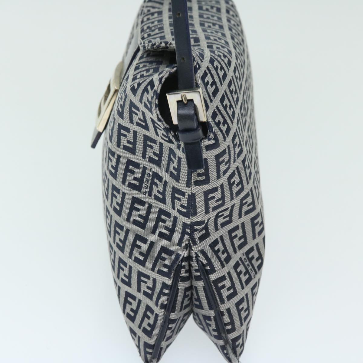 Luxury FendiZucchino Canvas Mamma Baguette Shoulder Bag Navyyk11046