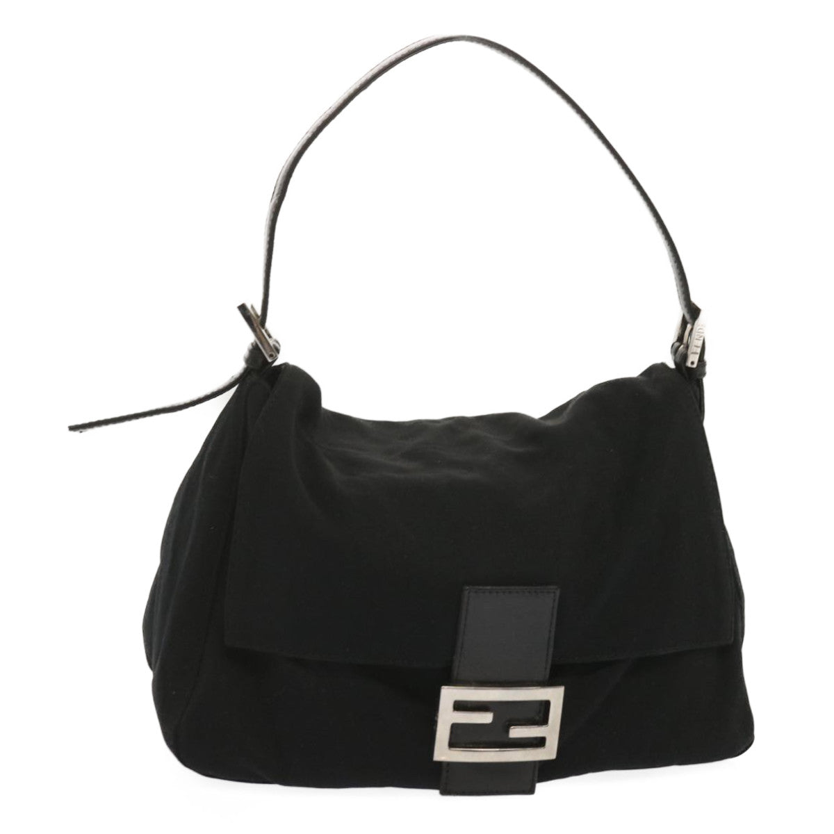 Luxury FendiMamma Baguette Shoulder Bag Nylon Blackyk11053