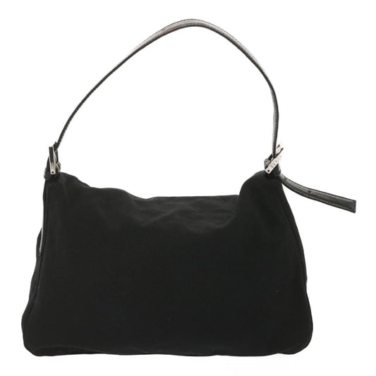 Luxury FendiMamma Baguette Shoulder Bag Nylon Blackyk11053