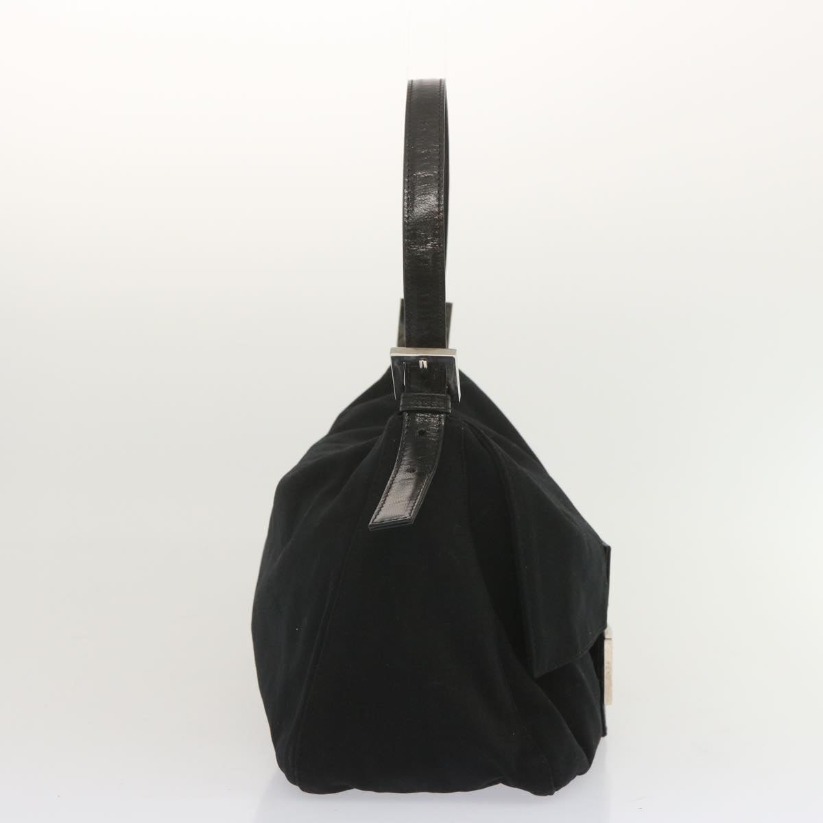 Luxury FendiMamma Baguette Shoulder Bag Nylon Blackyk11053