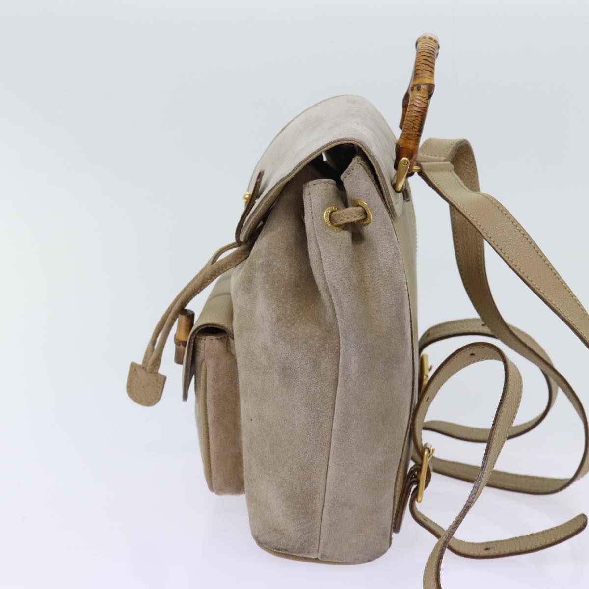 Luxury Gucci Trending 2025 Bamboo Backpack Suede Beige 003 3444 0030  11065