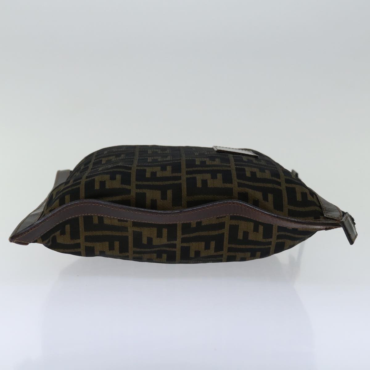 Luxury FendiZucca Canvas Clutch Bag Black Brownyk11175