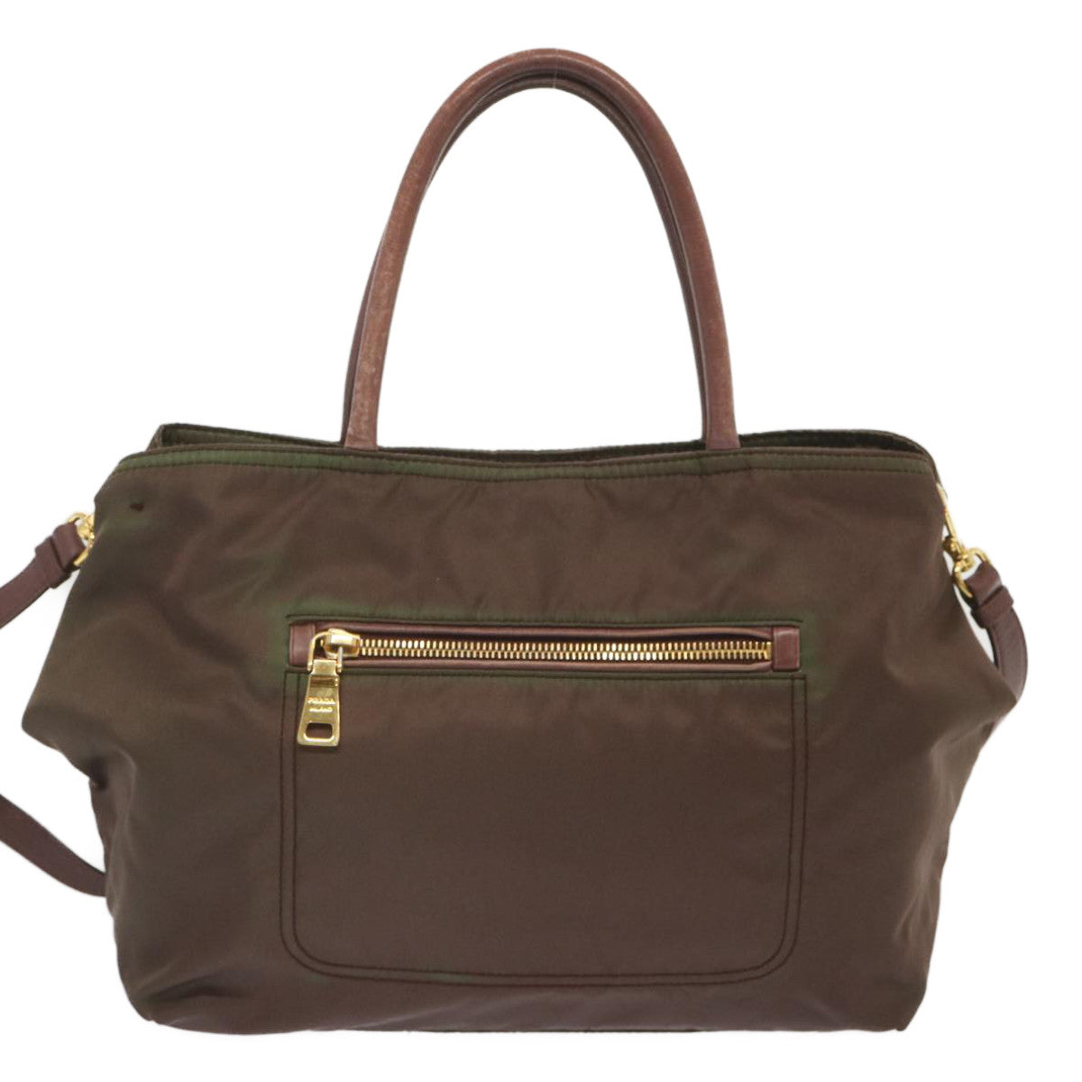 Luxury PradaHand Bag Nylon 2way Brown yk11190