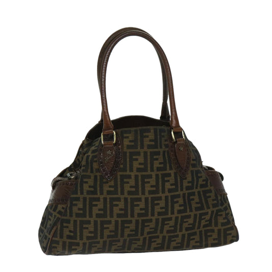 Luxury FendiZucca Canvas Hand Bag Brownyk11216