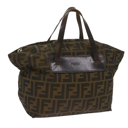 Luxury FendiZucca Canvas Hand Bag Brown Blackyk11227