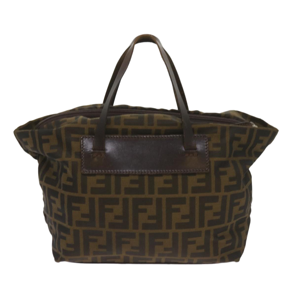 Luxury FendiZucca Canvas Hand Bag Brown Blackyk11227