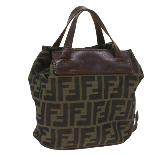 Luxury FendiZucca Canvas Hand Bag Brown Blackyk11238