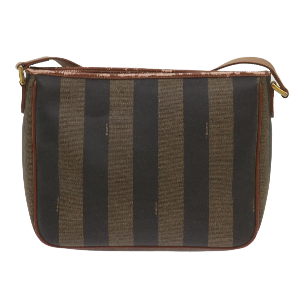Luxury FendiPecan Canvas Shoulder Bag Brown Blackyk11276