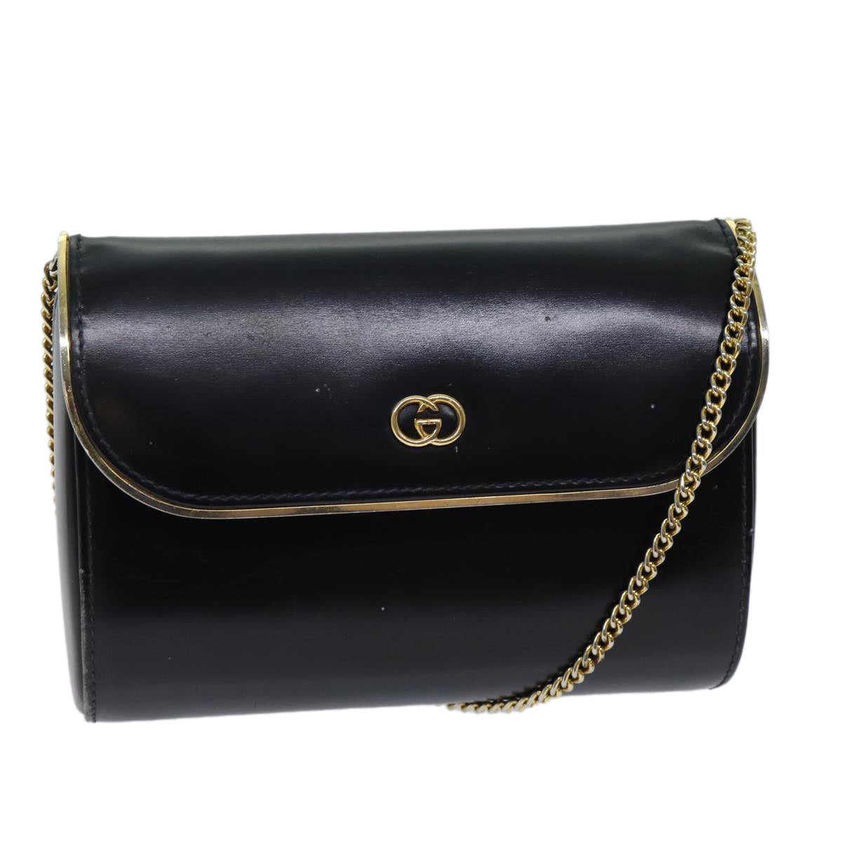 Luxury Gucci Trending 2025 Interlocking Chain Shoulder Bag Leather Black  11350
