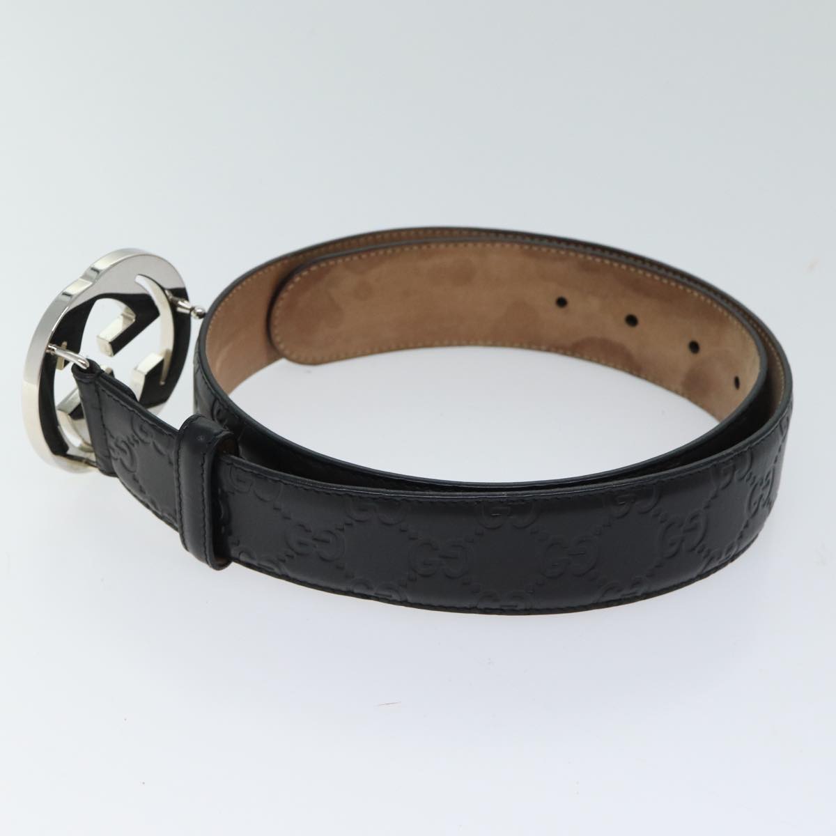 Luxury Gucci Trending 2025 Interlocking Luxury Gucci Trending 2025ssima GG Canvas Belt 37"" Black 411924  11445