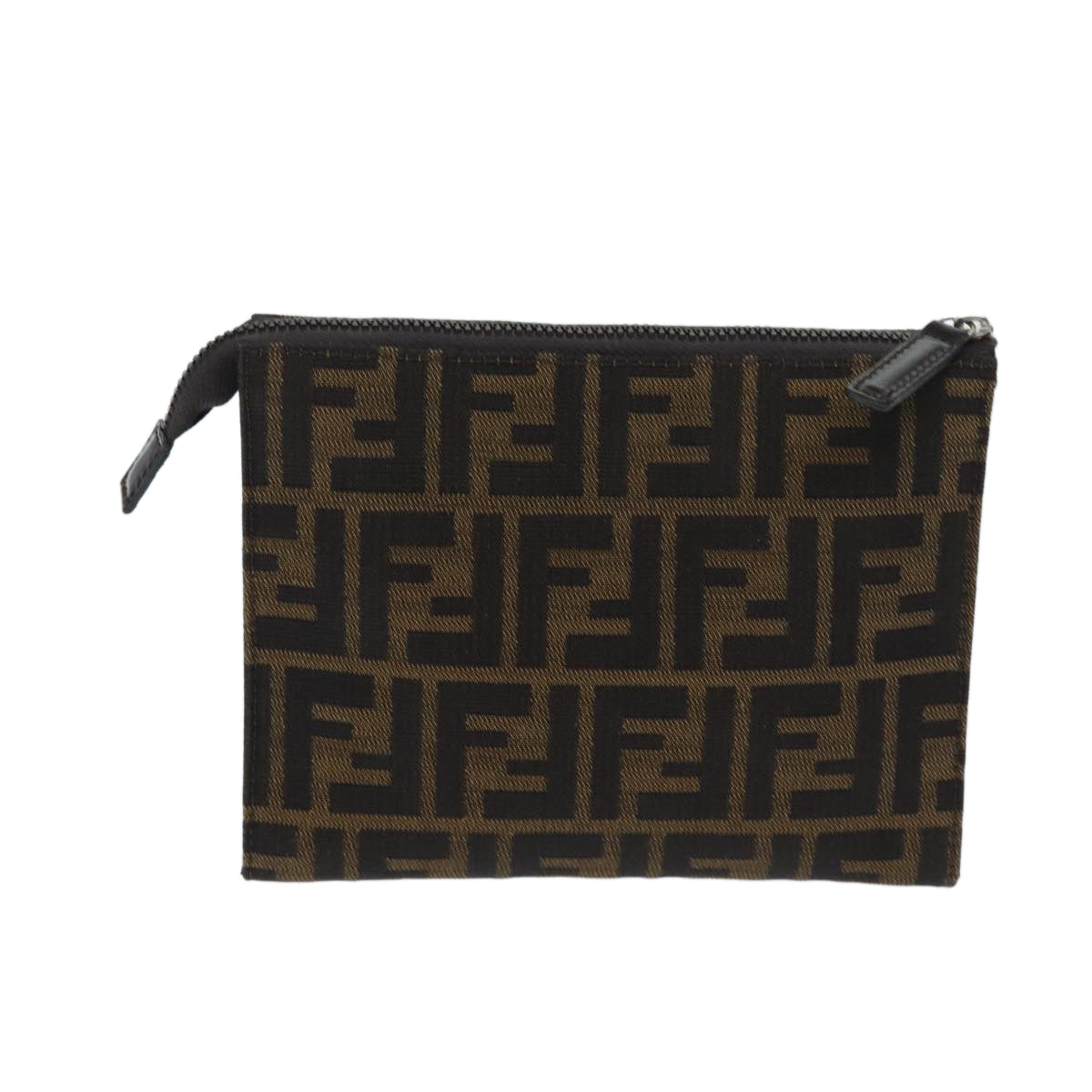 Luxury FendiZucca Canvas Pouch Brown Blackyk11460