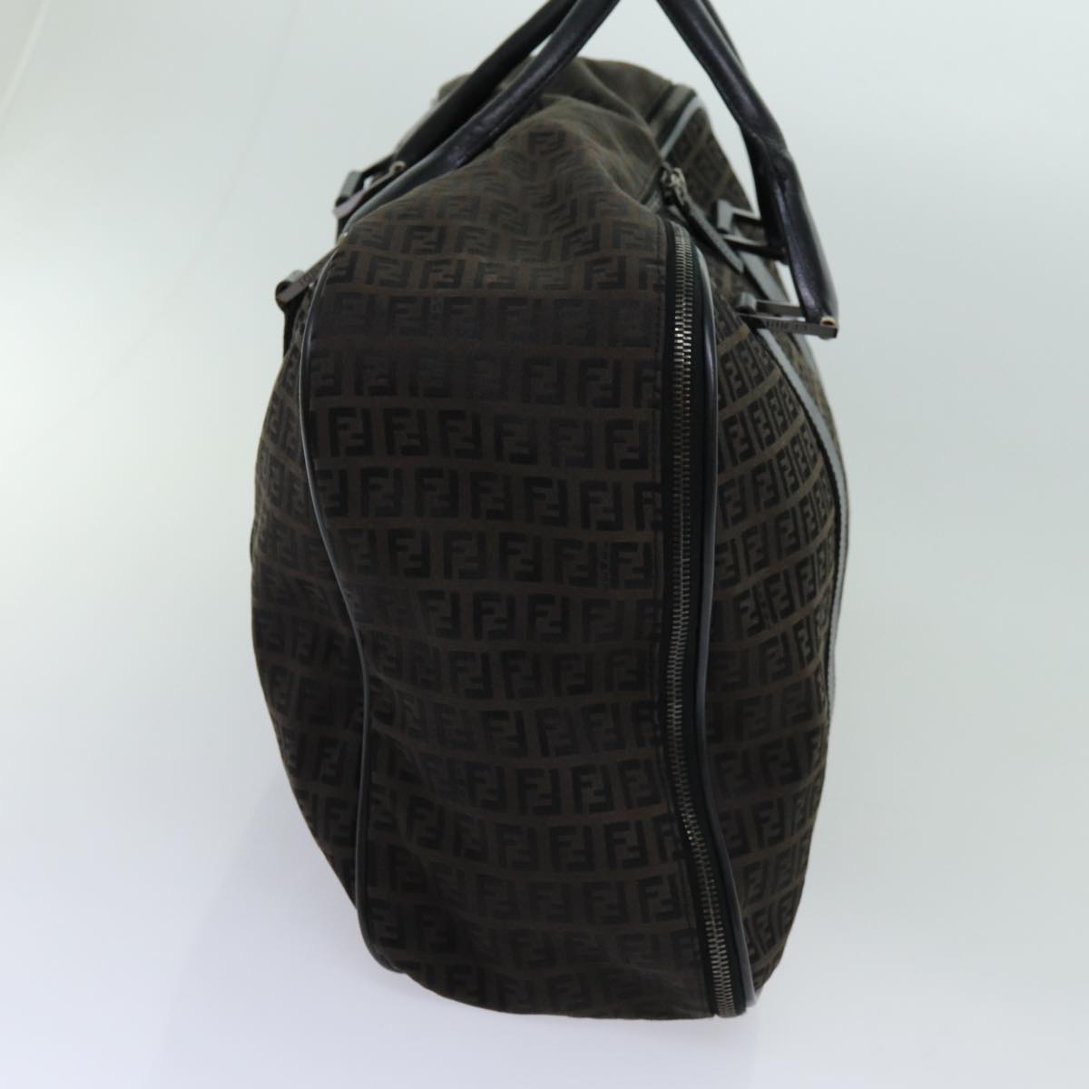 Luxury FendiZucchino Canvas Boston Bag Blackyk11470