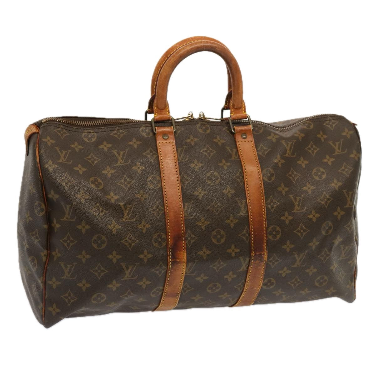 LOUIS VUITTON Monogram Keepall 45 Boston Bag M41428 LV yk11528