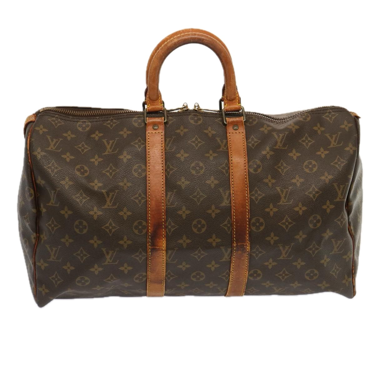 LOUIS VUITTON Monogram Keepall 45 Boston Bag M41428 LV yk11528
