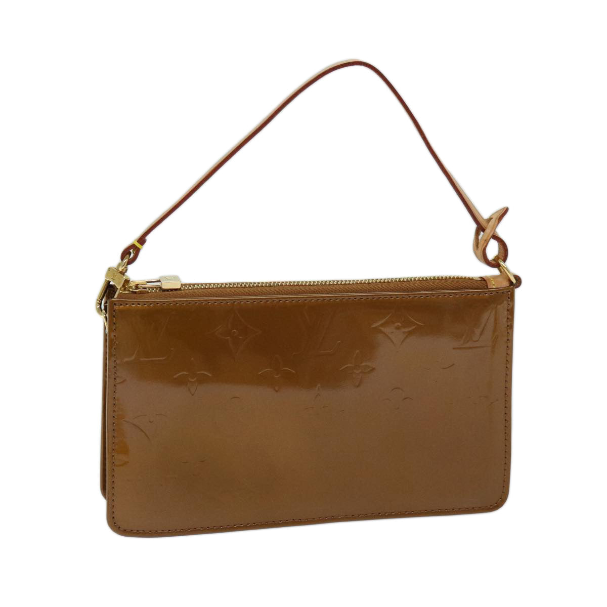 LOUIS VUITTON Monogram Vernis Lexington Pouch Bronze M91133 LV yk11556
