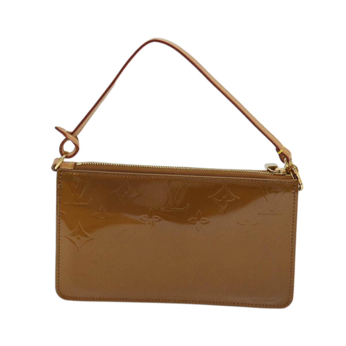 LOUIS VUITTON Monogram Vernis Lexington Pouch Bronze M91133 LV yk11556