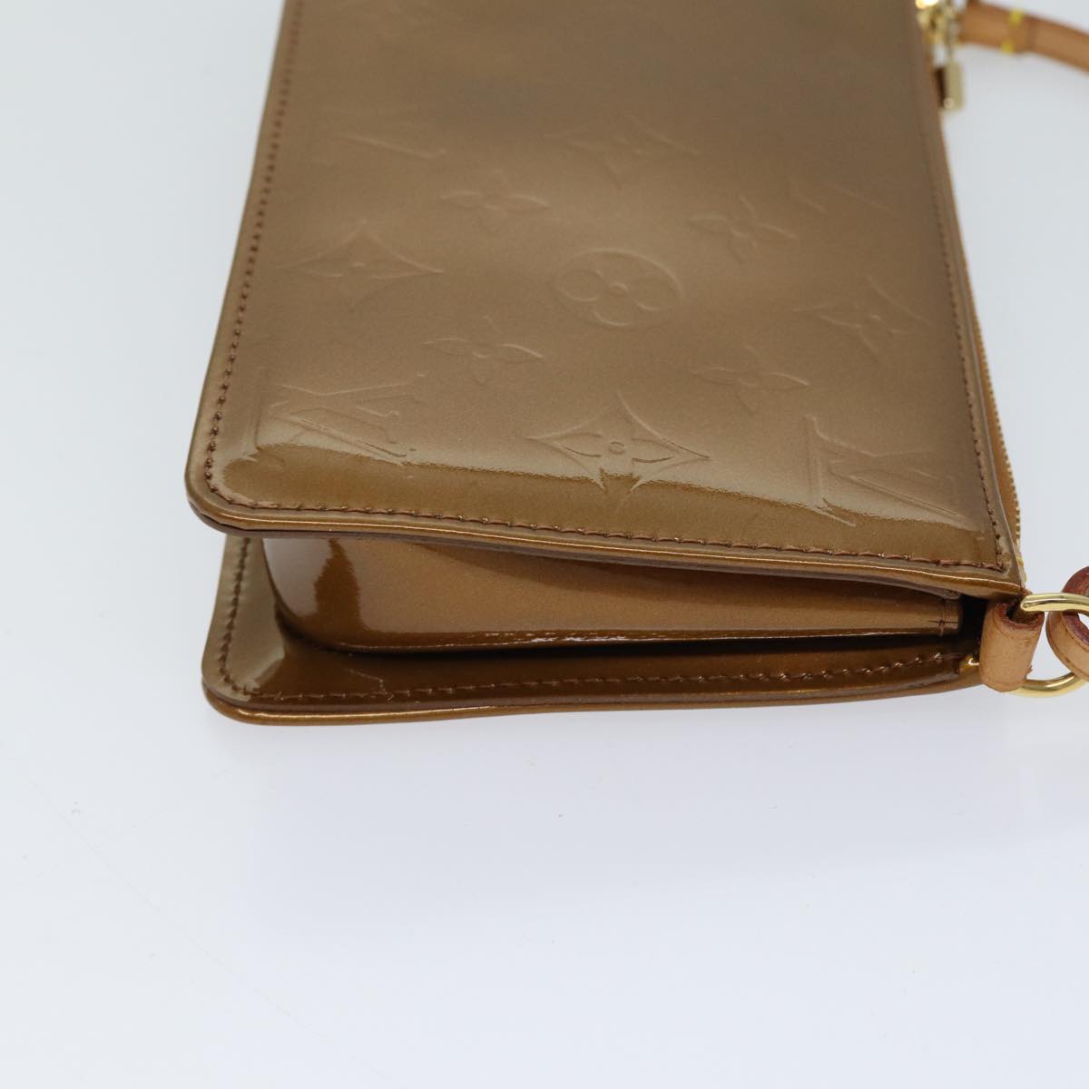 LOUIS VUITTON Monogram Vernis Lexington Pouch Bronze M91133 LV yk11556