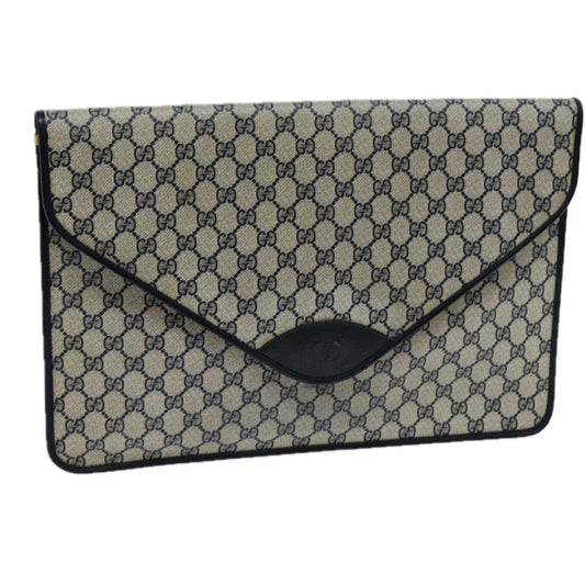 Luxury Gucci Trending 2025 GG Supreme Documents case Briefcase PVC Navy  11568