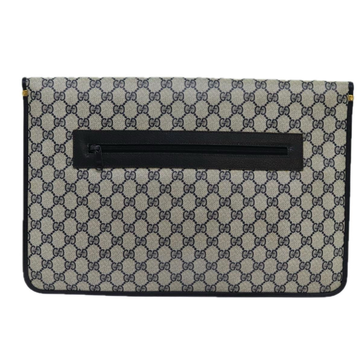 Luxury Gucci Trending 2025 GG Supreme Documents case Briefcase PVC Navy  11568