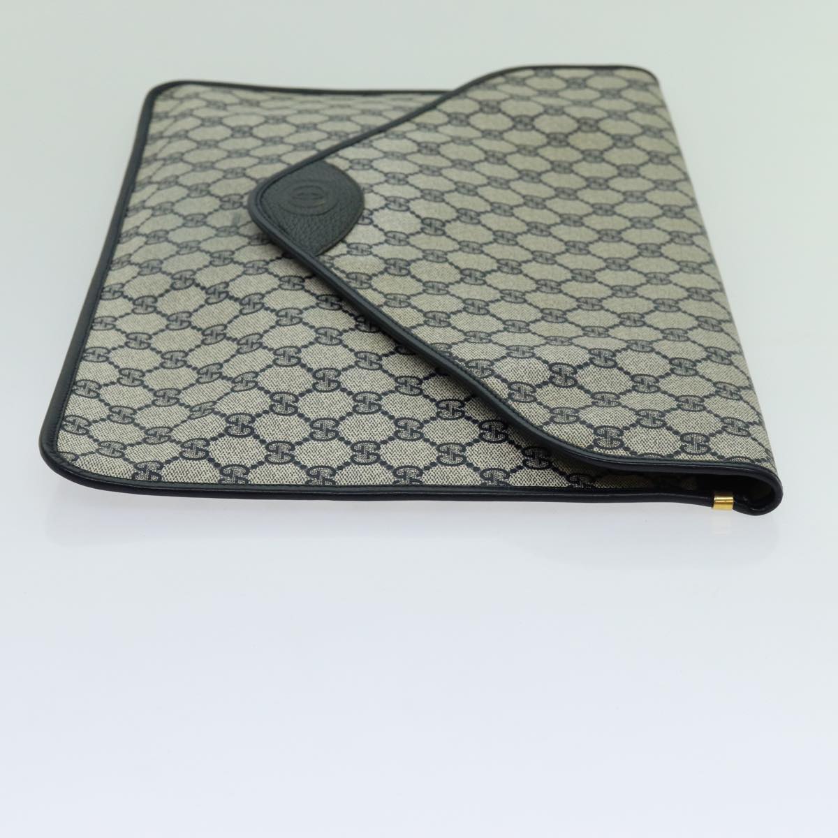 Luxury Gucci Trending 2025 GG Supreme Documents case Briefcase PVC Navy  11568