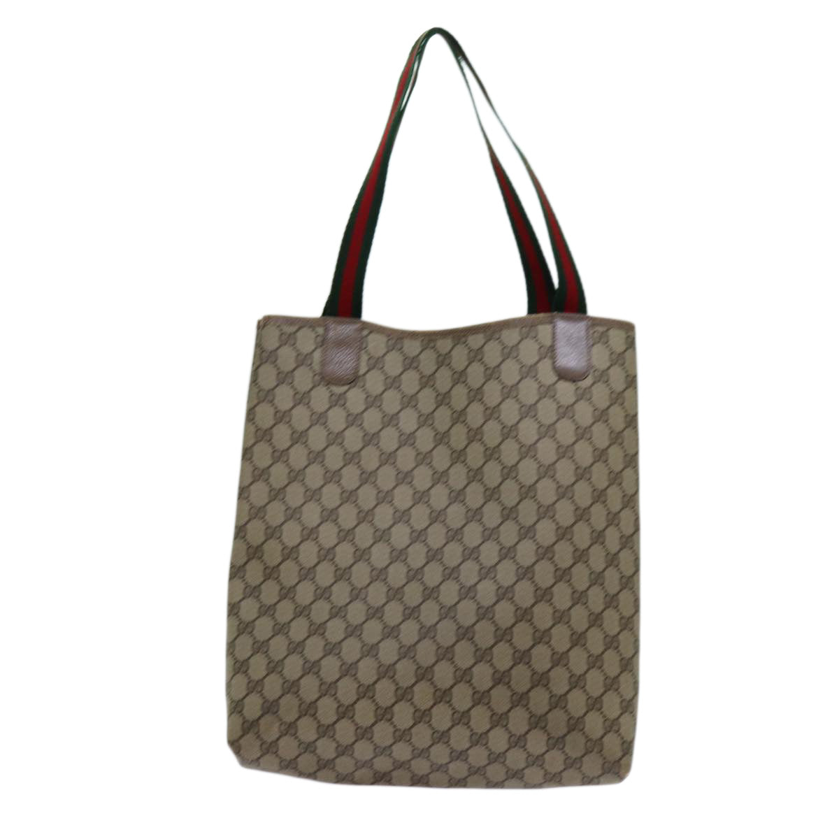 Luxury Gucci Trending 2025 GG Supreme Web Sherry Line Tote Bag PVC Red Beige 39 02 003  11570