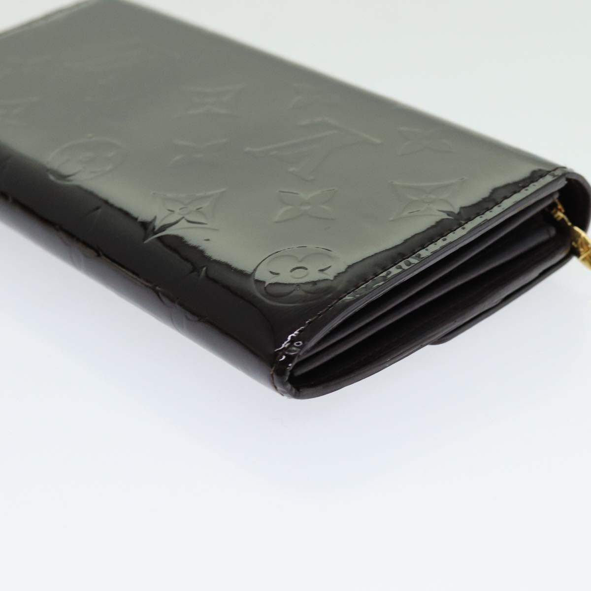 LOUIS VUITTON Vernis Portefeuille Sarah Long Wallet Amarante M93524 yk11573
