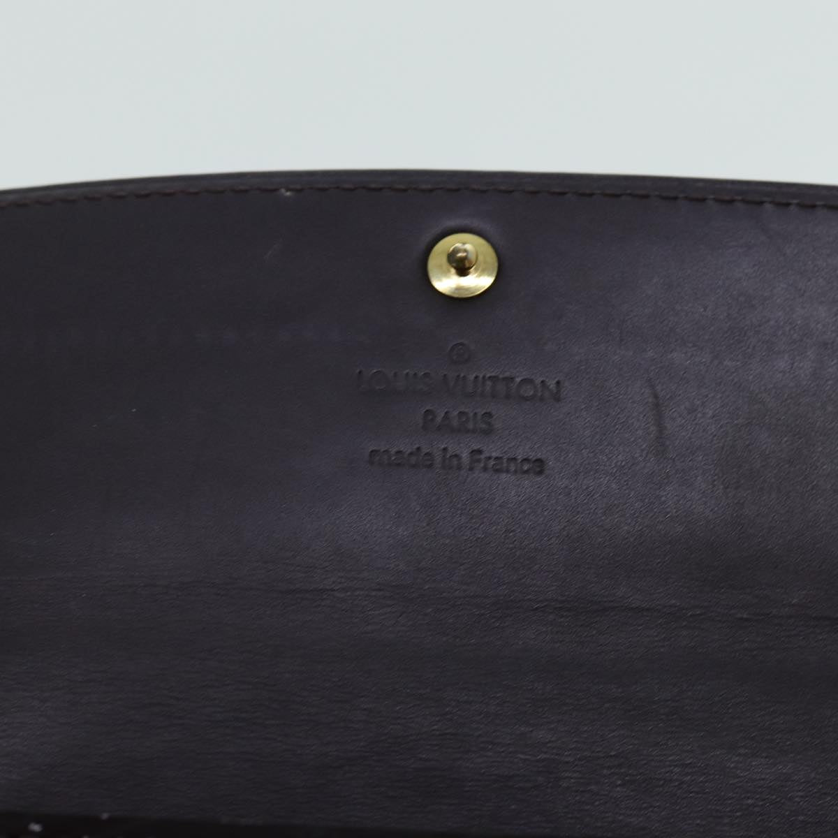 LOUIS VUITTON Vernis Portefeuille Sarah Long Wallet Amarante M93524 yk11573