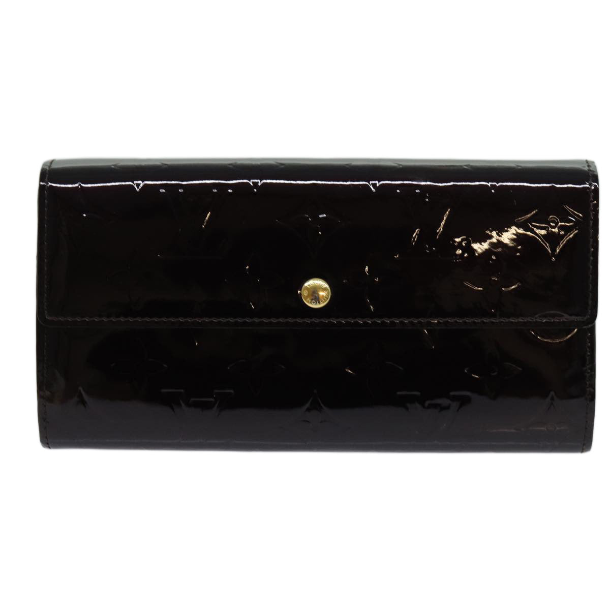 LOUIS VUITTON Vernis Portefeuille Sarah Long Wallet Amarante M93524 yk11573