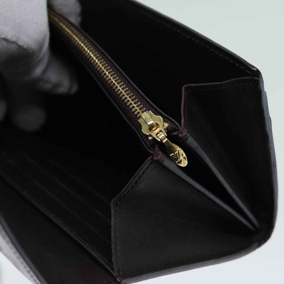 LOUIS VUITTON Vernis Portefeuille Sarah Long Wallet Amarante M93524 yk11573